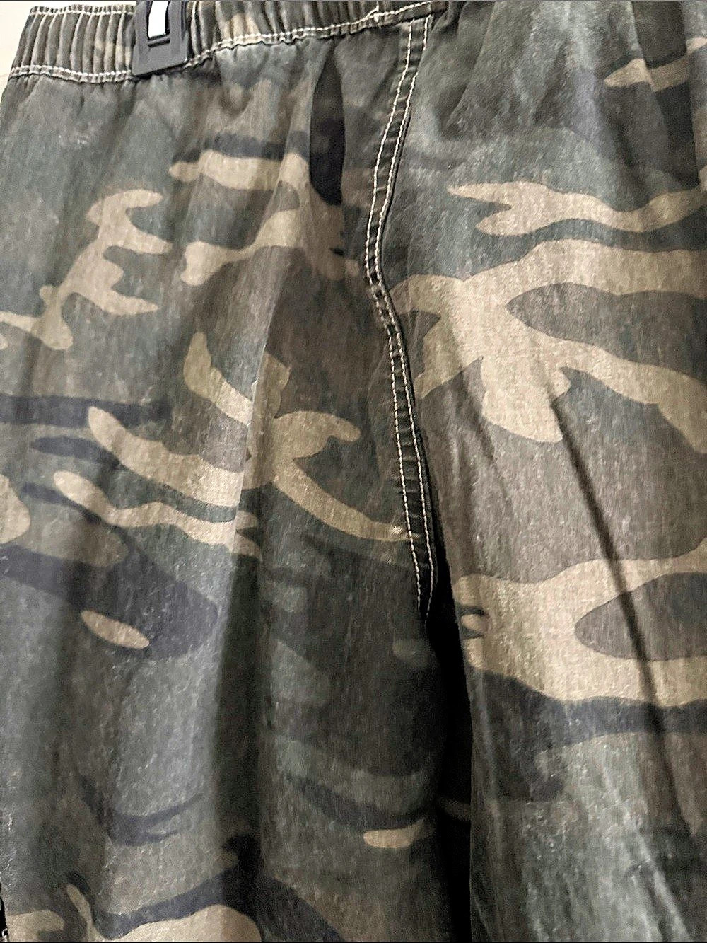 Cali 1850 Tree Camo Low Rise Wide Leg Twill Pants Cargo Pants - Picture 4 of 9